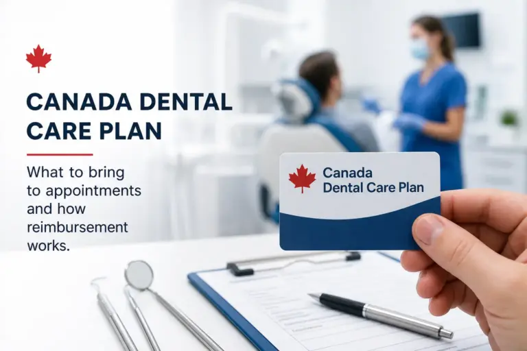 Plano Dental Canadense em clínica com profissionais de saúde